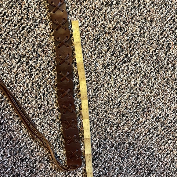 Large leather braided belt - Picture 8 of 9